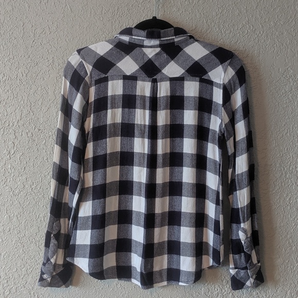 Rails blue and white Buffalo check button up shirt - Picture 4 of 8